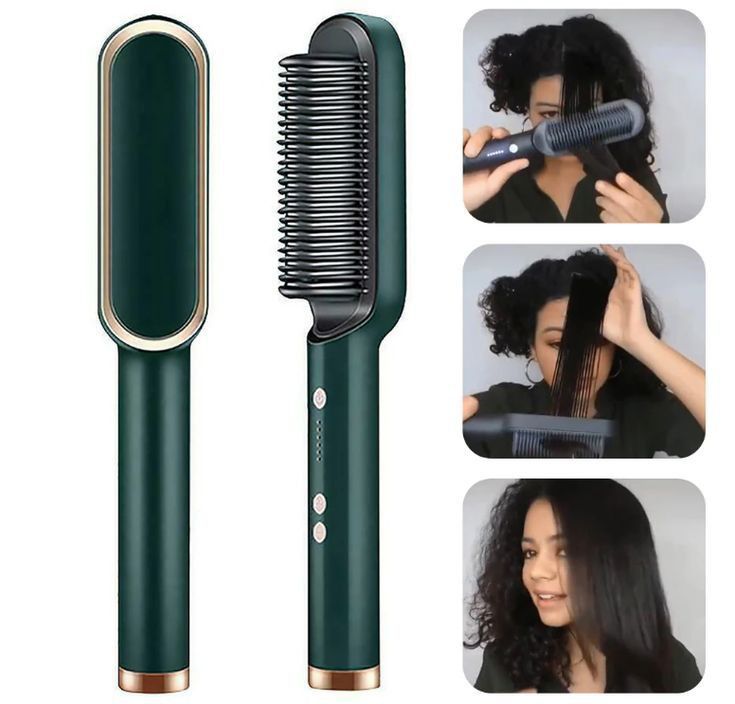 Fast-Heating Anti-Scald Hair Straightening Brush – Safe & Effortless Styling for Every Hair Type